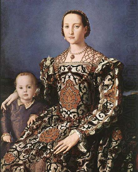 Eleonora of Toledo with her son Giovanni de- Medici, BRONZINO, Agnolo